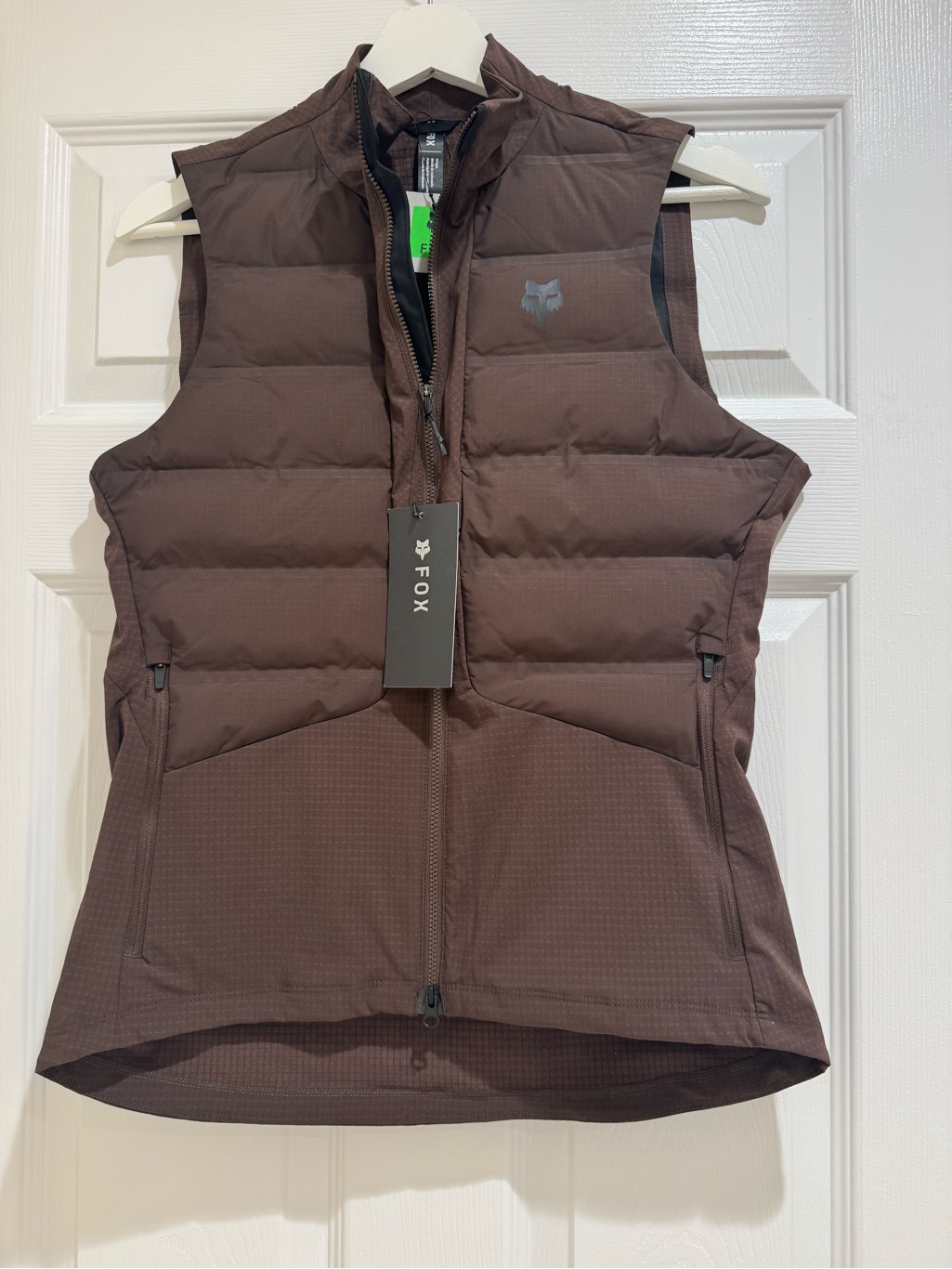 Fox Flexair Fire Vest Brown Puffer Cycling Mtb Vest Size Small